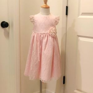 Special occasion lace pink girls  sz 4 dress Cottage Core Country Style Trendy
